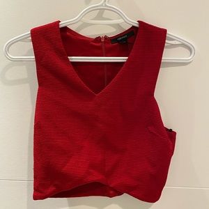 Small red crop top